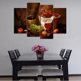 Wine and Fruit Canvas Set