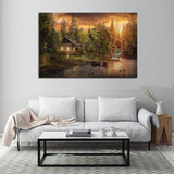 Cabin in the Woods Canvas Set