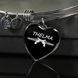 Thelma Heart Necklace And Bangle Bracelet