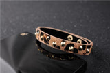Leopard Print Leather Bangles Bracelet Set