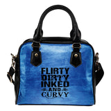 Flirty Dirty Inked And Curvy Leather Shoulder Hangbag