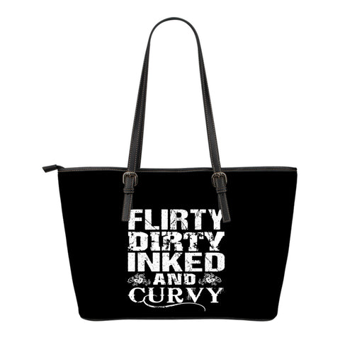 Flirty Dirty Inked And Curvy Leather Tote