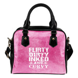 Flirty Dirty Inked And Curvy Leather Shoulder Hangbag