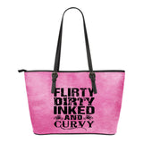 Flirty Dirty Inked And Curvy Leather Tote