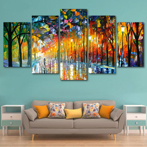 Autumn Park Walk Canvas Set