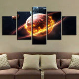 Planet On Fire Canvas Set