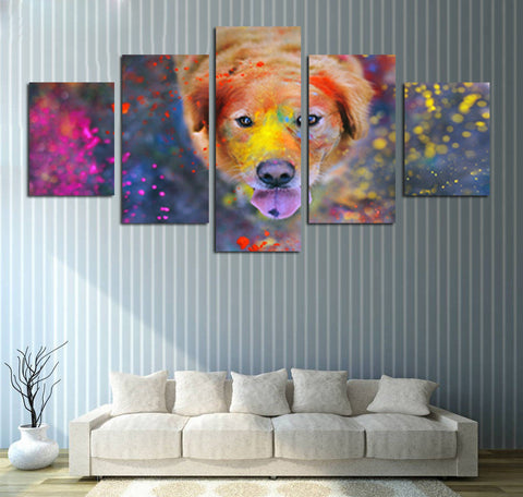 Watercolor Dog Canvas Set