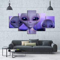 Space Aliens Canvas Set