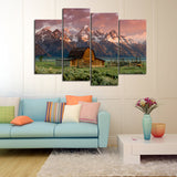 Barn in the Mountains Canvas Set