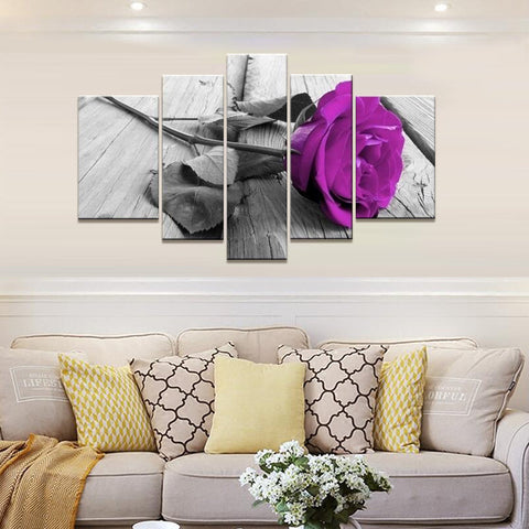 Purple Rose Canvas Set