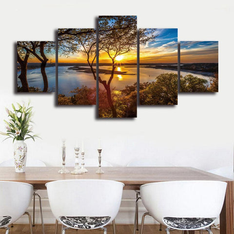 River Sunset Canvas Set