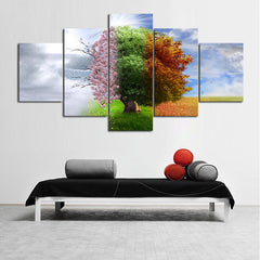 Four Seasons Tree Canvas Set