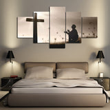 God Answers Prayers Cross Canvas Set