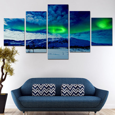 Aurora Borealis Balls Canvas Set