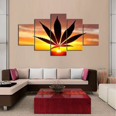 Cannabis Sunset Canvas Set