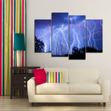 Blue Lightning Canvas Set