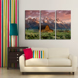 Barn in the Mountains Canvas Set