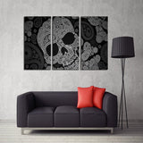 Black Skull Canvas Set