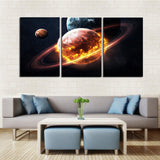 Planet On Fire Canvas Set