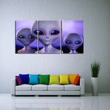 Space Aliens Canvas Set