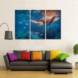 Sea Turtle Dive Canvas Set