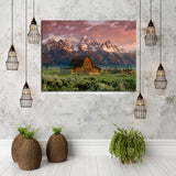 Barn in the Mountains Canvas Set