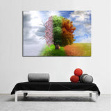 Four Seasons Tree Canvas Set