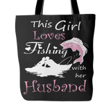 This Girl Loves Fishing With Her Husband Tote bag