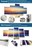 Island Beach Sunrise Canvas Set