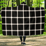 Black Check Hooded Blanket