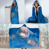 Beluga Whale Hooded Blanket