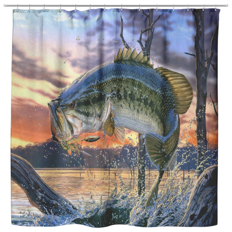 Master Bass Angler Shower Curtain