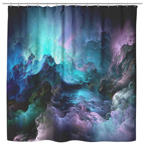 Rough Seas Watercolor Shower Curtain