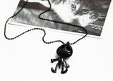 Big Eyes Skull Head Pendant Long Chain Necklace