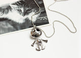 Big Eyes Skull Head Pendant Long Chain Necklace