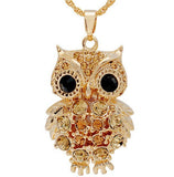 Vintage Crystal Owl Necklace