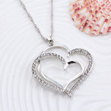 Romantic Heart Crystal Earrings and Necklace Set