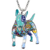 Bull Terrier Enamel Necklace