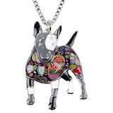 Bull Terrier Enamel Necklace