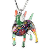 Bull Terrier Enamel Necklace