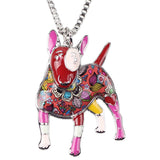 Bull Terrier Enamel Necklace