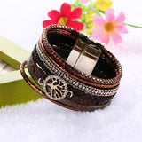 Tree Of Life Leather Bangles Bracelet