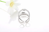 Heart Austrian Crystal Toe or Mid Finger Ring