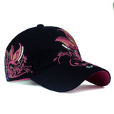 Butterflies and Flowers Embroidered Baseball Cap