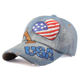 I Love USA Baseball Cap