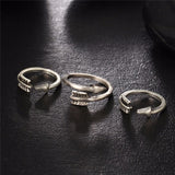 Blue Stone Bohemian Ring Set 9PCS