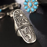 Blue Stone Bohemian Ring Set 9PCS