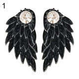 Angel Wings Rhinestone Ear Studs