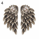 Angel Wings Rhinestone Ear Studs