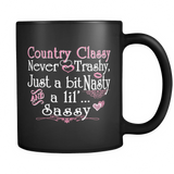 Country Classy Never Trashy Coffee Mug